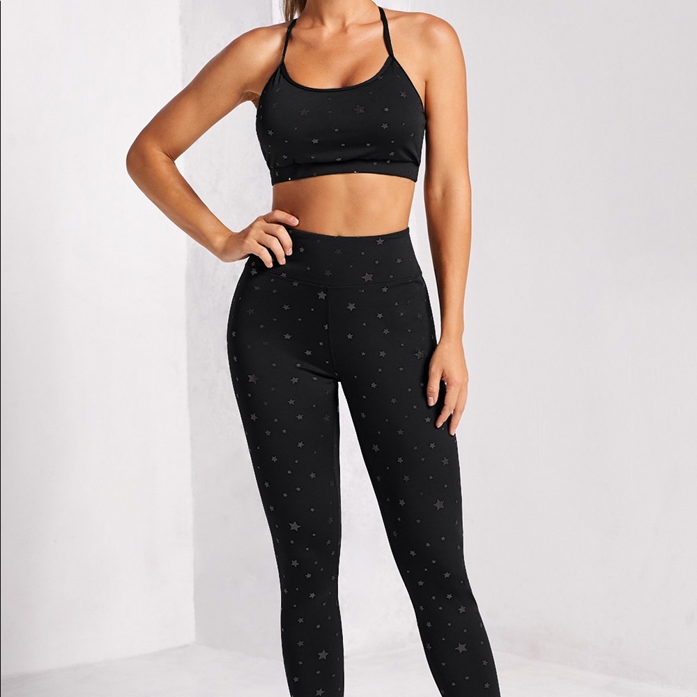 NEW! Star Print Sports Bra and Leggings Set